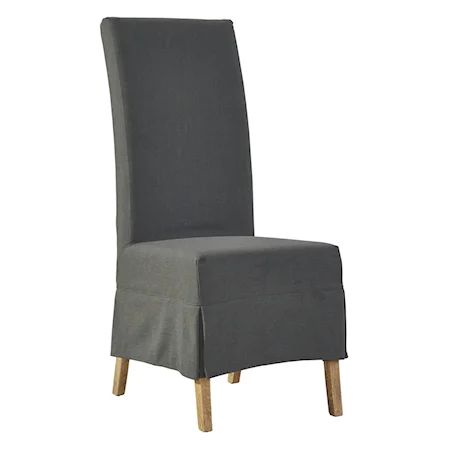 Linen Slip Covered Parsons Chair